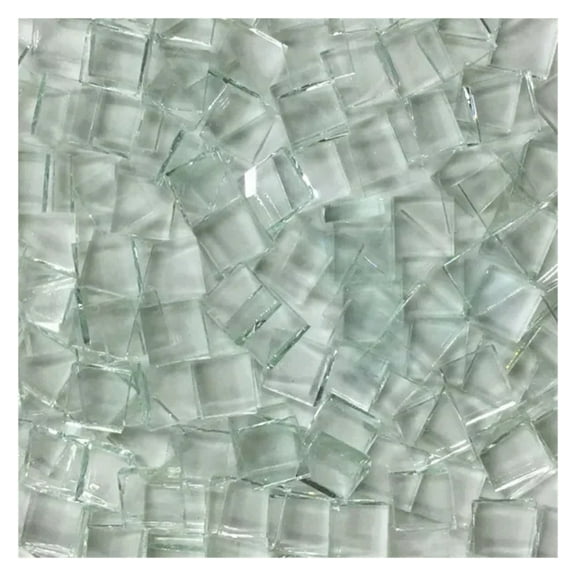 80g/2.82oz(110pcs) 1cm Square Colored Glass Mirror Mosaic Tiles Art Glass Crafts Materials DIY Bulk Mica Decoration