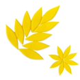 thumbnail image 1 of 80g/2.82oz 32pcs/24pcs Leaf Shaped Petal Stained Mosaic Tiles Oval Translucent Mica Glass DIY Handmade Art Craft Decoration, 1 of 7