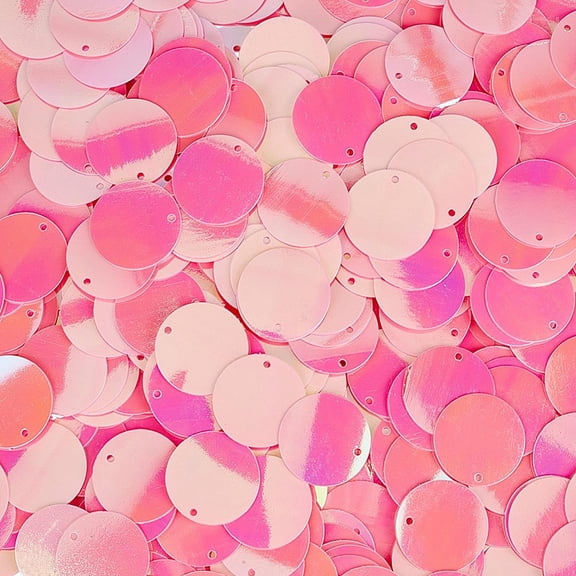 80g Large Paillettes Sequins Flat Round Sequin PVC Hot Pink Art Glitters Embroidery Loose Iridescent Sewing Spangles with Hole
