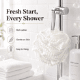 thumbnail image 1 of 80g Mesh Bath Shower Loofah Sponge - Soft Pouf Body Wash Scrubber, Fluffy Bath Scrunchies for Exfoliation, Reusable Shower Loofahs for Daily Bathing,White,5.31in/14cm, 1 of 9