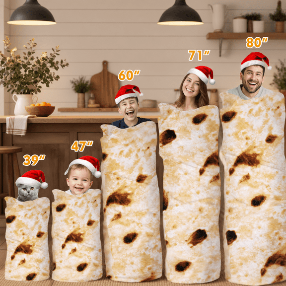 80in Burrito Tortilla Throw Blanket