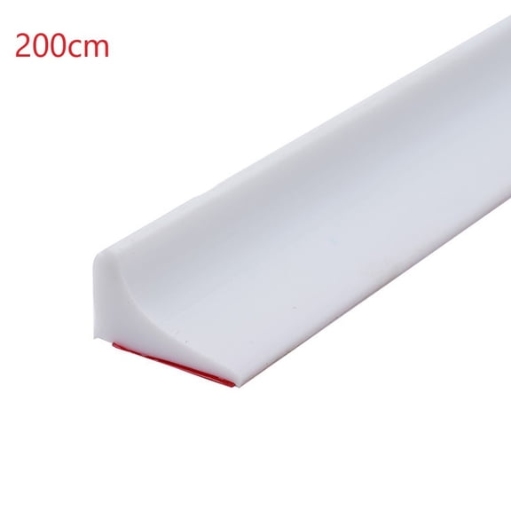 80inch Silicone Bathroom Shower Floor Threshold Water Dam Seal Strip,Shower Dam Water Stopper Blocker Strip,White