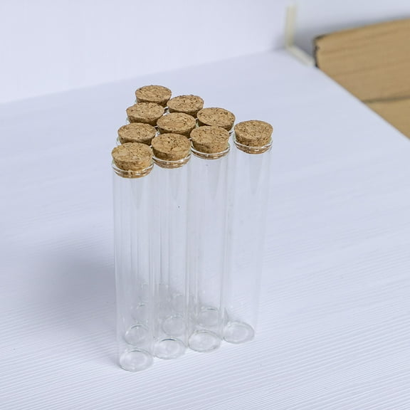 80ml Clear Glass Bottle with Cork Stopper Transparent Test Tube Glass Bottle for Wedding Small Wishing Bottles Wholesale 6pcs