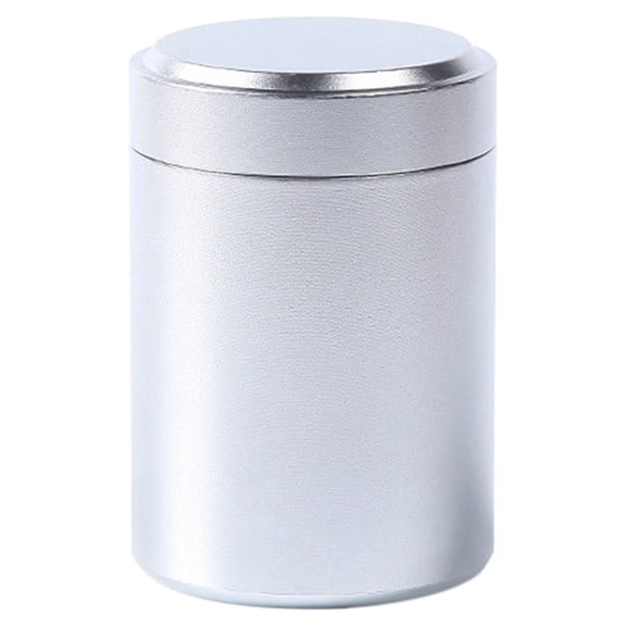 80ml Stainless Steel Storage Canister, Mini Airtight Tea Coffee Sugar Jar, Portable Metal Container for Spices, Herbs, Small Kitchen Storage, Stylish Design, 1 Pack