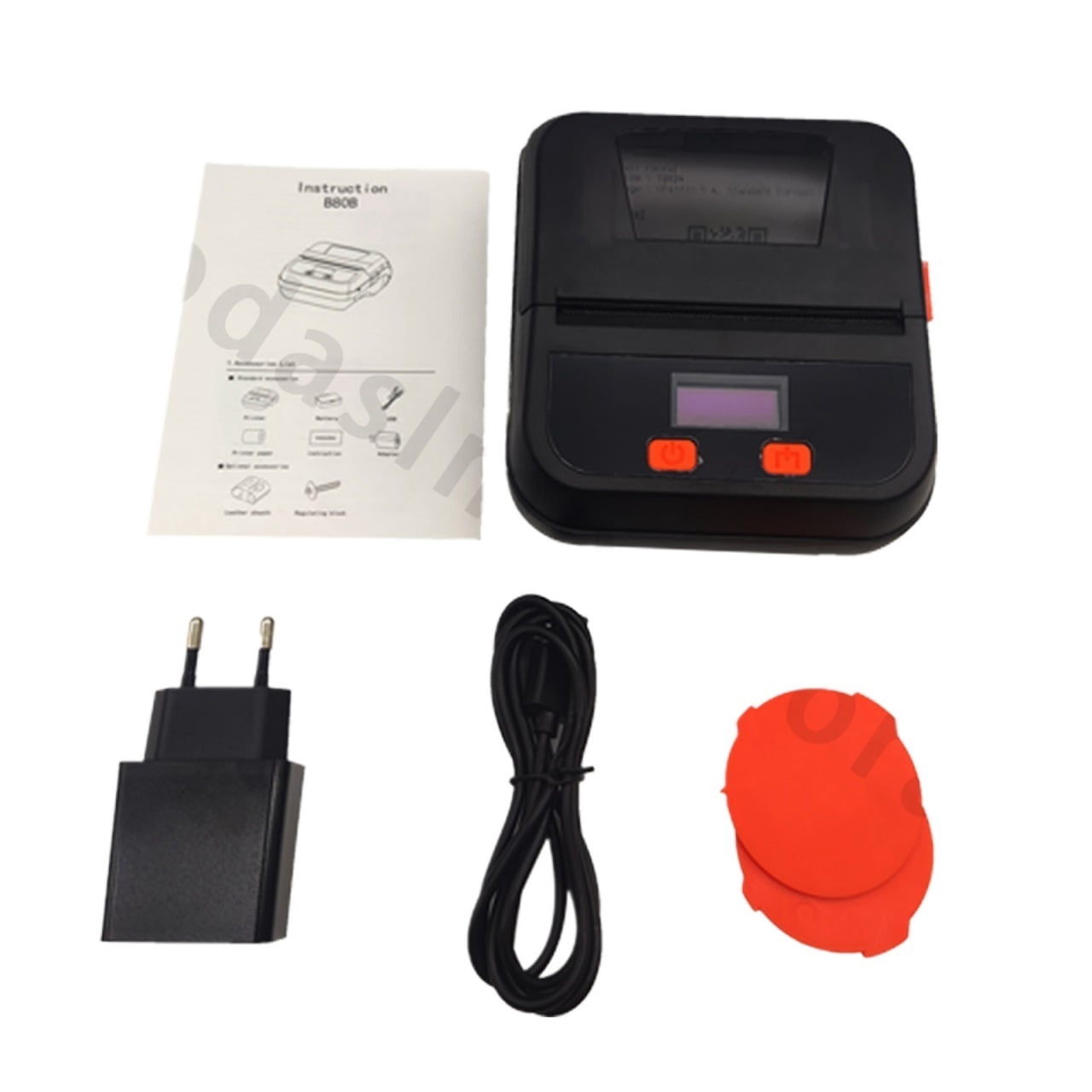 80mm 2in1 Printers Label & Receipt Command Portable Wireless Connected With Phone and Computer Mini Thermal Printer Paper Label ,Fast Printing