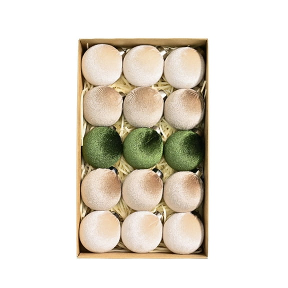 80mm/3.15" Delicate Painting & Glittering Shatterproof Christmas Ball Ornaments Decorative Hanging Christmas Ornaments Baubles Set for Xmas Tree - 9 Counts (Blue)