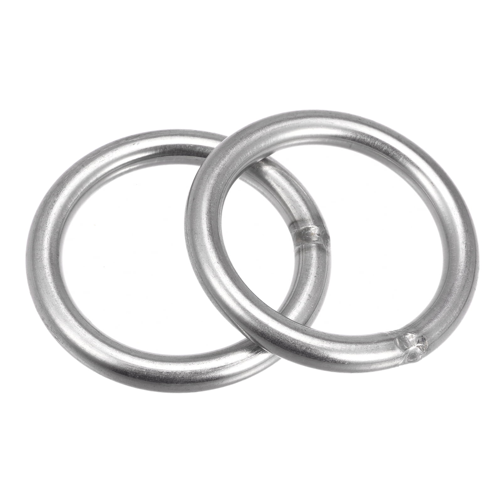 Uxcell60mm(2.36) Outer Dia. 10mm Thickness Welded O Ring 304 Stainless  Steel 2 Pack 