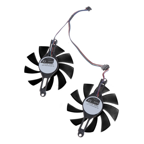 80mm/3.15in Coolers Fan 4 Pin 4 Wires GPU Coolers Radiators Replacement for Radeon RX 580 RX5500 XT Graphics Card