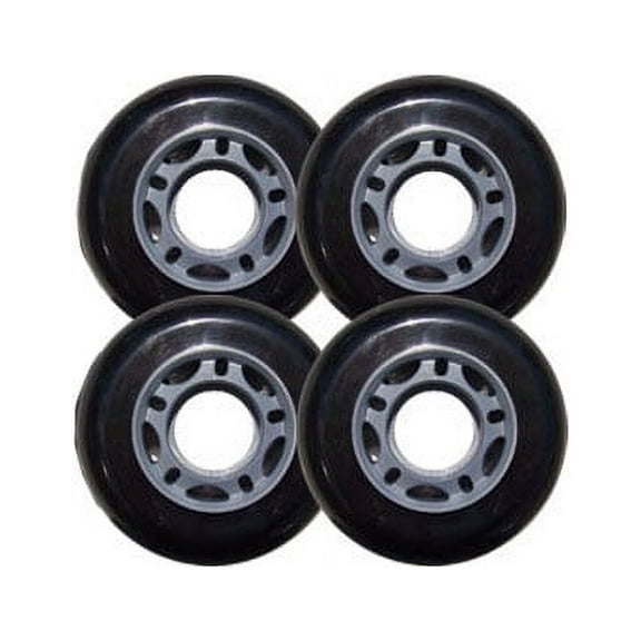 80mm 82A BLACK INLINE Outdoor WHEELS Rec/Fitness/Hockey x4
