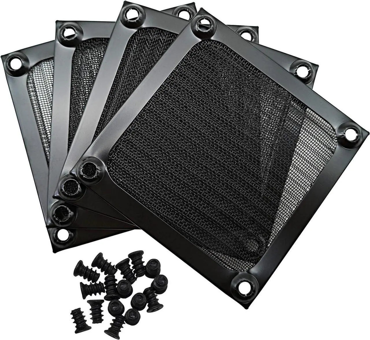 80mm Computer Fan Filter Grills with Screws, Aluminum Frame Ultra Fine ...