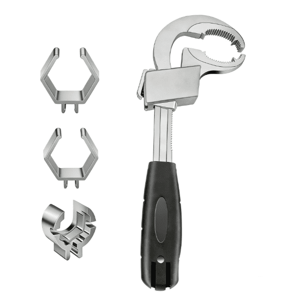 80mm Double-Ended Adjustable Wrench - Universal Tool for Plumbing, Sink & Home Repair