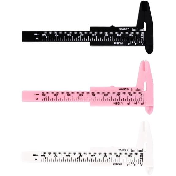 80mm Eyebrow Measuring Ruler Brow Mapping Vernier Caliper Plastic Eyebrow Ruler for Eyebrow Tattooes Brow Makeup Tool