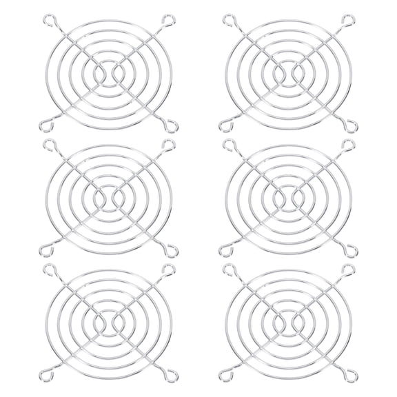 80mm Fan Finger Grill, 6 Pack Metal Grill Protector Guard Fan Protective Cover for 80mm Exhaust Fans Equipment Computer DIY