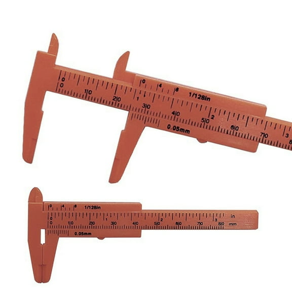 80mm Mini Plastic Vernier Caliper Gauge, Sliding Student Ruler Tool for Measurement, Portable and Durable, 0-80mm, 1 Pack