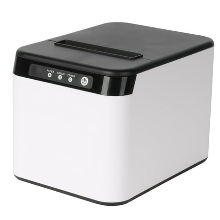 80mm Receipt Printer ESC/POS Thermal Printer Desktop Direct Print USB+LAN Connection High Efficiency with Auto Cutter Large Paper Bin for Shipping Business Restaurant Kitchen Supermarket Store Home