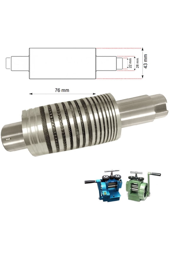 80mm. Rolling Mill Pattern Roll Design # 54 From 0.8. To 3.5mm. Wide Jewelry