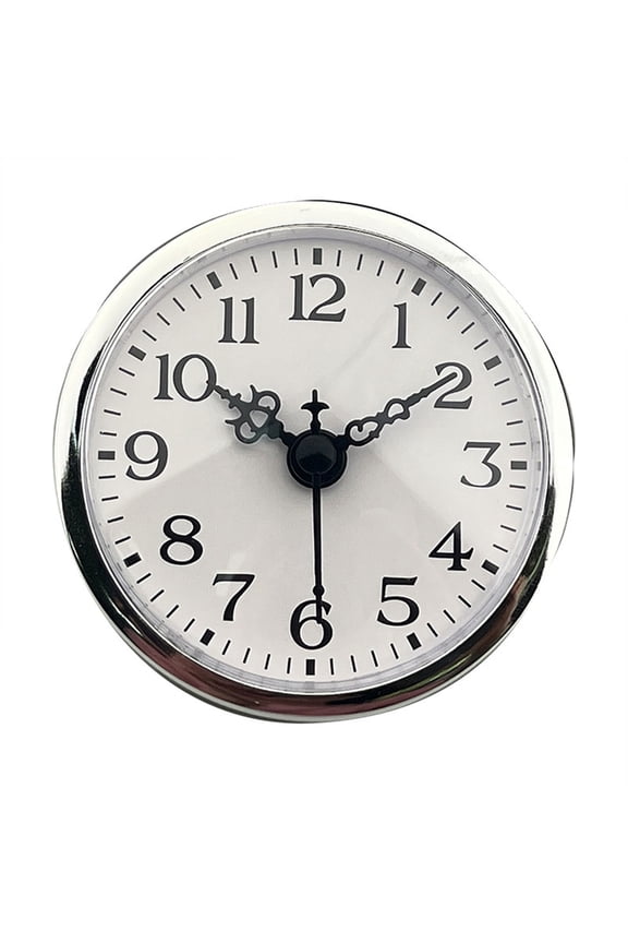 80mm Clock Insert Movement Round Clock Head Inlaid Time Display for Crafting Decorating