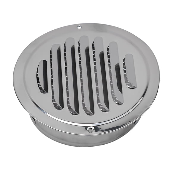 80mm Round Duct Grill with Insect Protection Feature in Stainless Steel 120mm