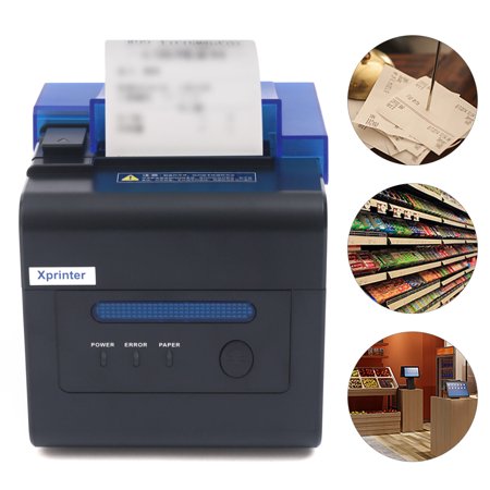 80mm USB Ethernet/LAN Thermal Receipt POS Printer Auto-Cutter High Speed Printer POS Thermal Receipt Printer - USB, Ethernet/LAN, Serial Ports - Auto Cutter Thermal Receipt POS Printer w/ Auto Cutter