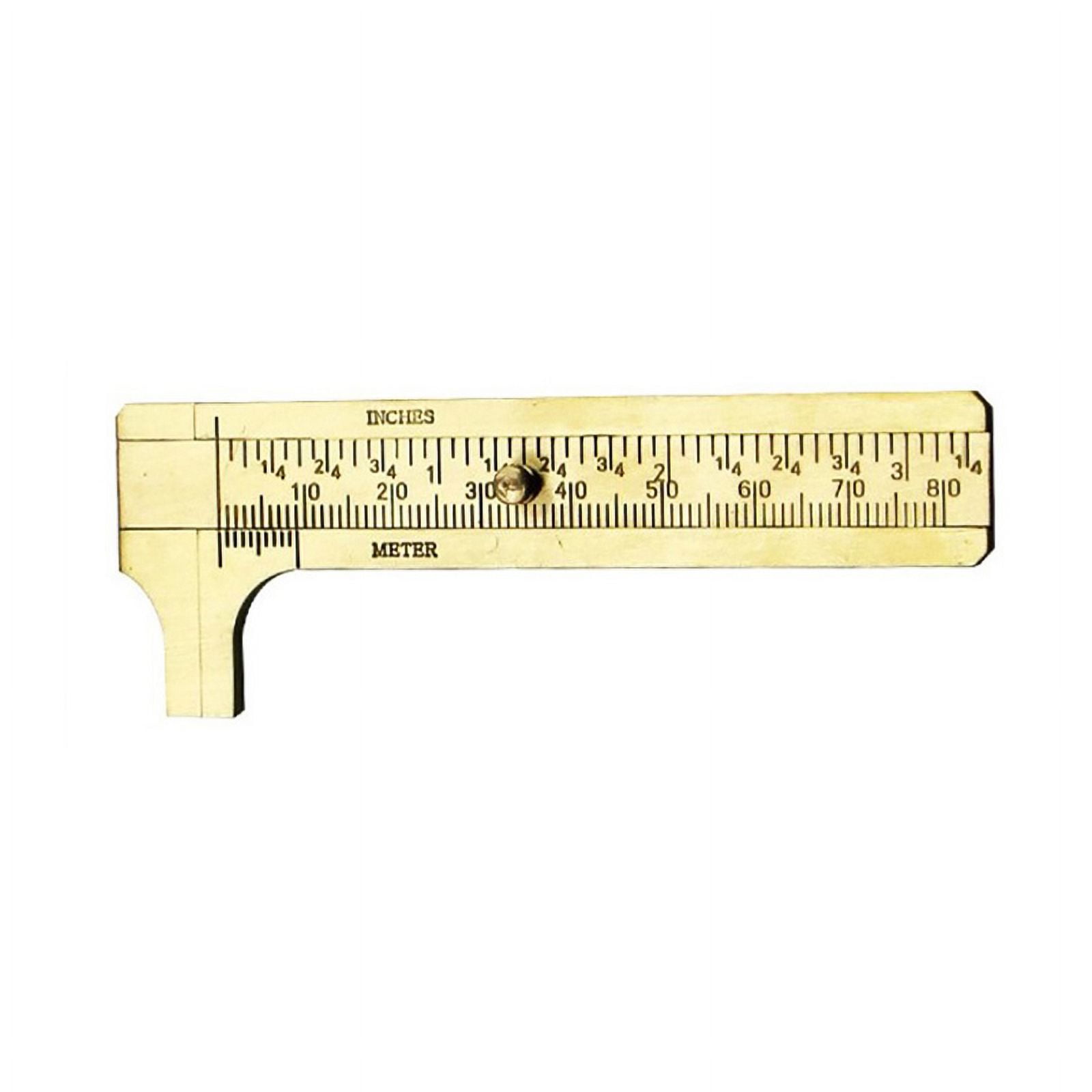 (80mm(double scale)) Mini Brass Scale 80/100mm Sliding Gauge Vernier ...