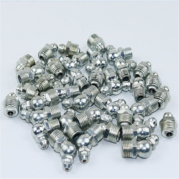 80pc Metric Hydraulic Grease Zerk Zirk Fitting Assortment Kit Straigt 90 Degree