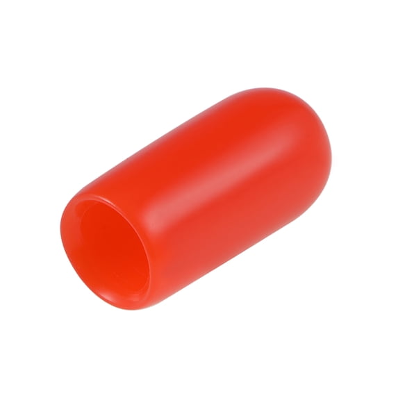 80pcs 5.5mm Round Red Vinyl End Cap Screw Thread Protectors Rubber Cover Caps