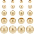 thumbnail image 1 of 80pcs 5 styles Solid Round Brass Beads Real 18K golden Plated 3~8mm Hole: 1~3mm, 1 of 6