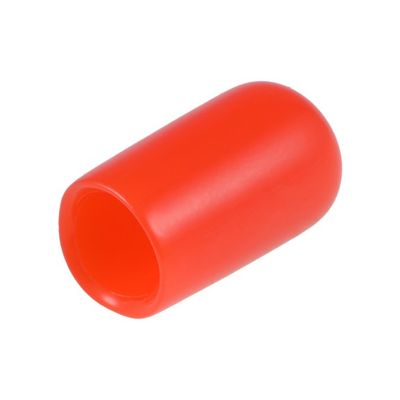 80pcs 6.5mm Round Red Vinyl End Cap Screw Thread Protectors Rubber Cover Caps