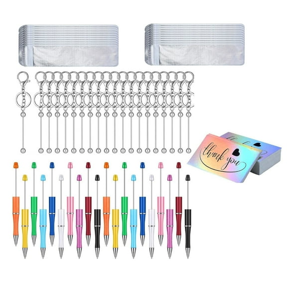 80pcs Customizable Ballpoint Pen Crafting Kit Personalized Pens and Keychain Set Accessories Practical Office Supplies