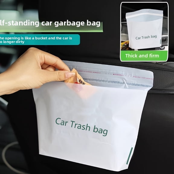 80pcs Disposable Trash Bags, 8.07x9.84 Inch Upgraded Thickened Durable for Car Kitchen Travel Camping