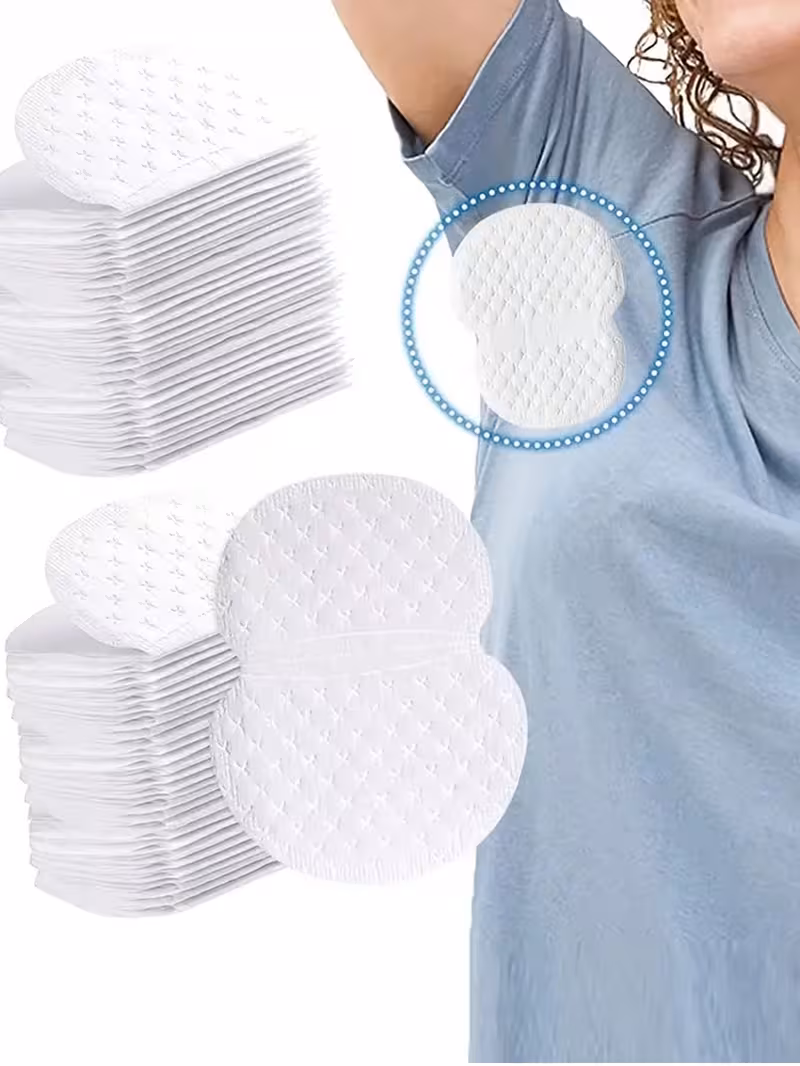 80pcs Extra Large Underarm Sweat Shields, Strong Adhesive Disposable Armpit Pads, Breathable Sweat-Absorbent Patches for T-Shirts, Shirts & Suits
