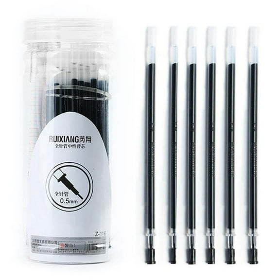 80pcs Gel Pen Refill Set Black Blue Red Ink Ballpoint Pen Bullet Tip 0.5mm