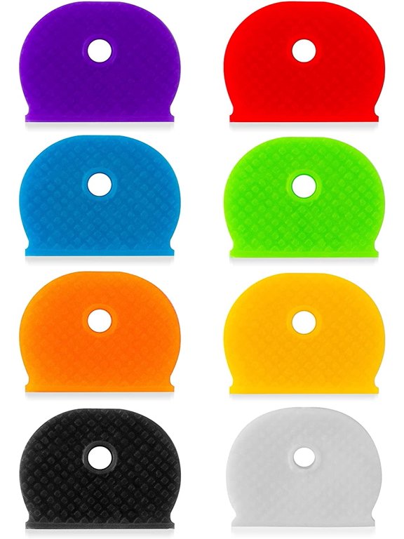 80pcs Key Covers Key Caps - Key Tags Silicone Key Cover Key Identifiers Cute Key Accessories in 8 Assorted Colors