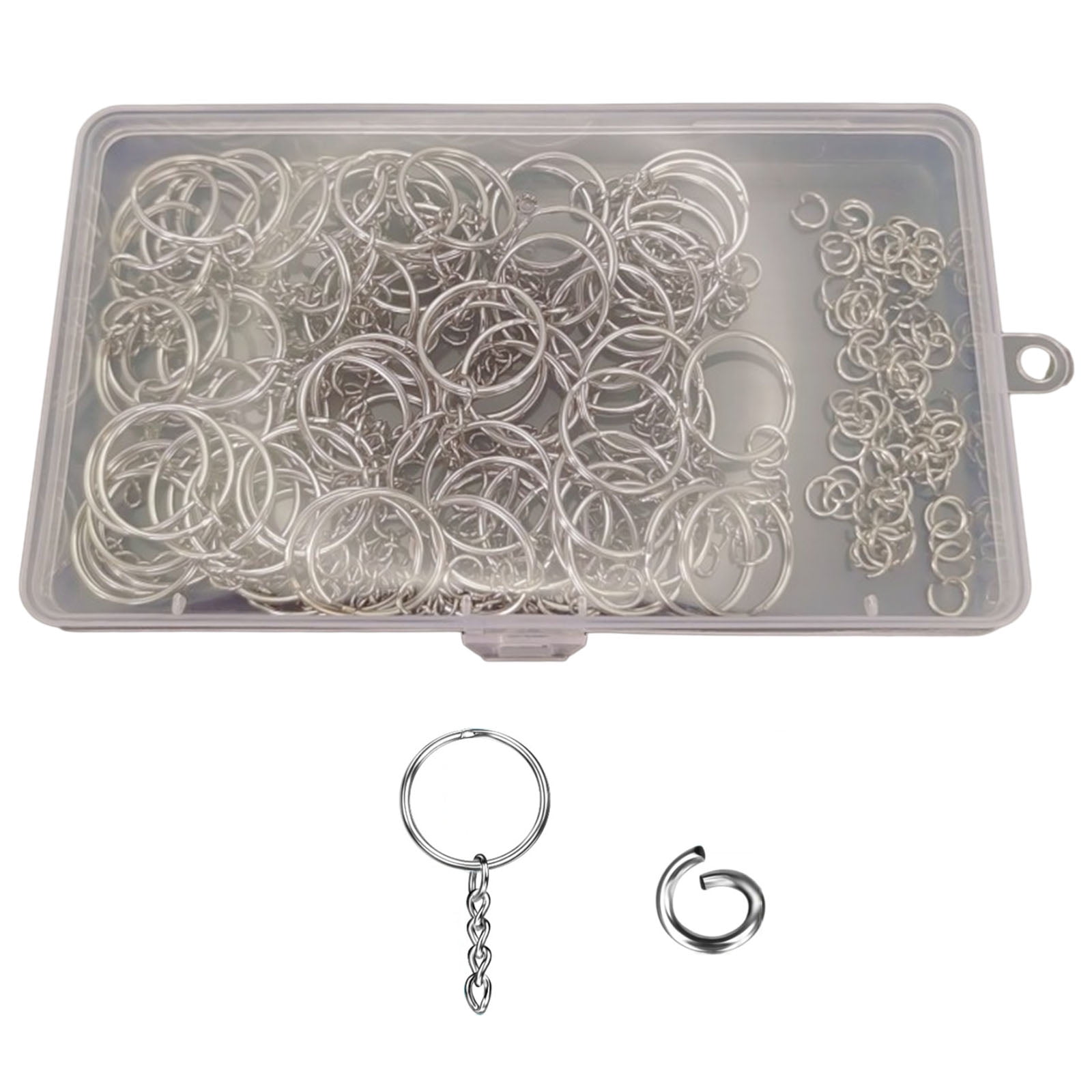 80pcs Keychains with Chain and 80pcs Jump Rings Keychain Rings Findings ...