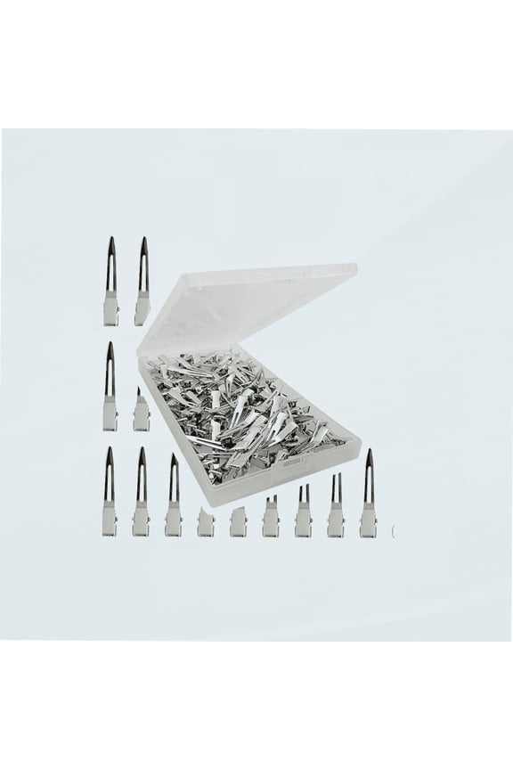 80pcs Metal Duck Billed Hair Clips for Women Styling Sectioning, Silver Hair Pins for Long Hair, Alligator Curl Loc Clips for Thick Hair Roller, Salon, Bows DIY