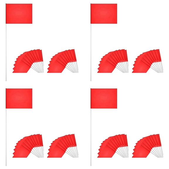 80pcs Red Marking Flags for Lawn, Lawn Marking Landscape Flags, Yard Watering Flags, Non-Stick Irrigation Flags