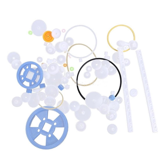 80pcs Robot Parts Plastic Gear Package Parts Gear Assortment Set for DIY Mechanical Model Gear Toy Car Accessories