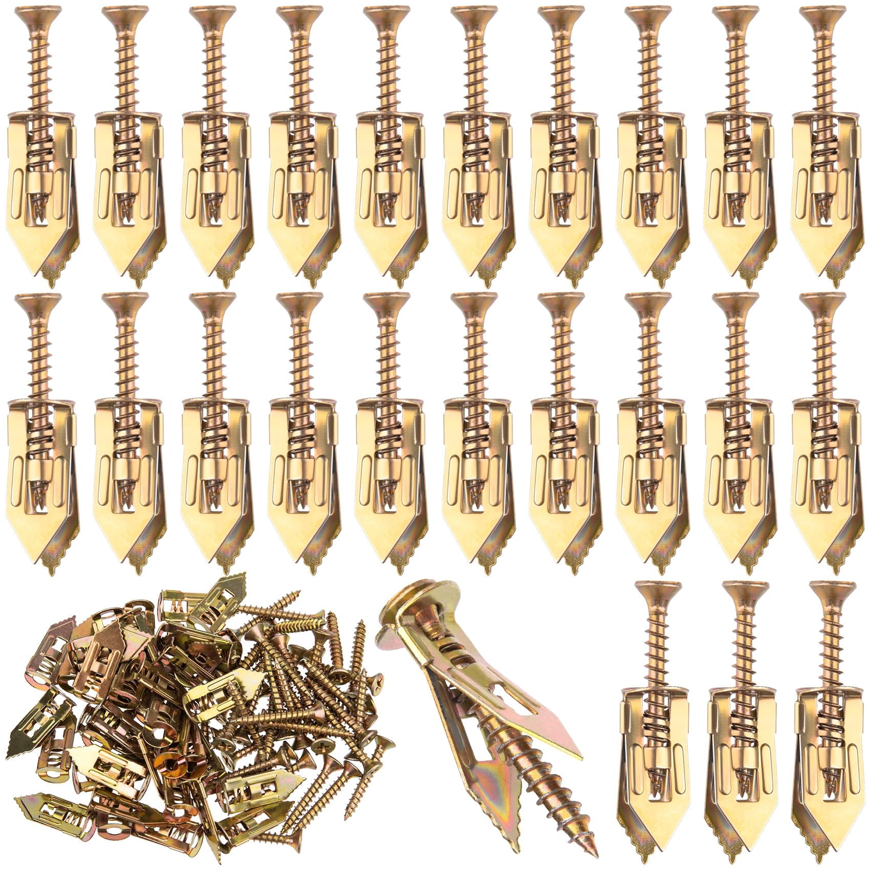 80pcs Self-Drilling Drywall Anchors, Heavy Duty Screws and Anchors Kits ...