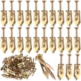 thumbnail image 1 of 80pcs Self-Drilling Drywall Anchors, Heavy Duty Screws and Anchors Kits, Metal Drywall Anchors for Picture Frames Curtains TV Shelves- Gold (No Drill and Holes in Wall, 40 Sets), 1 of 6
