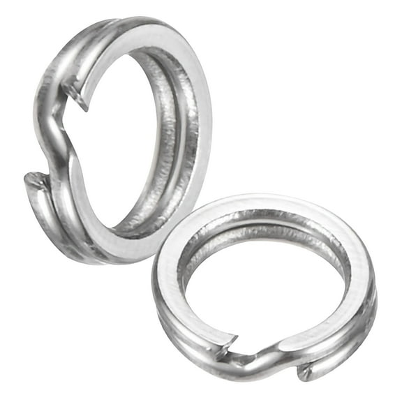 80pcs Split Rings Fishing Stainless Steel 4# 28kg Lure Ring for Sea Freshwater