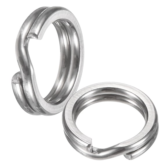 80pcs Split Rings Fishing Stainless Steel 5# 33kg Lure Ring for Sea Freshwater