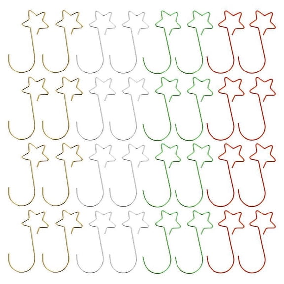 80pcs Xmas Star-shaped Hooks