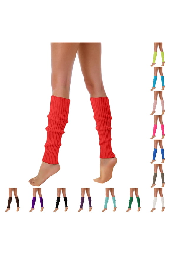 80s 90s Leg Warmers for Women Neon Ribbed Leg Socks Stylish Accessories Colorful Fluorescent Wool Knitted Sock Sleeves Mens Novelty Socks Size 12