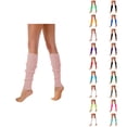 thumbnail image 1 of 80s 90s Leg Warmers for Women, Neon Ribbed Long Leg Socks Fluorescent Wool Knitted Sleeves, Stylish Dance Party Accessories for Men Women Sports, 1 of 4