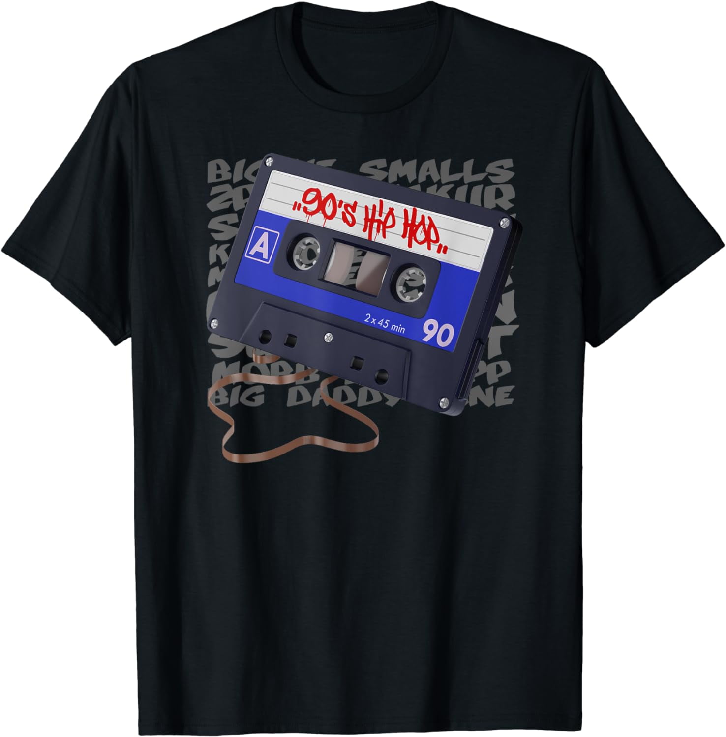 80s 90s Old School HIP HOP Cassette Graffiti Rap Music TShirt
