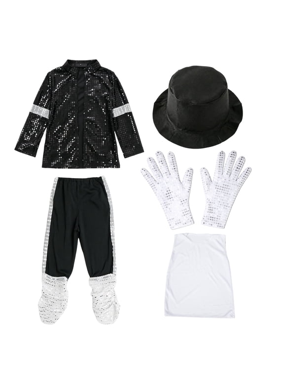80s 90s Outfits for Kids, Pop Star Costume for Boys & Girls, Kids Dance Party Costume