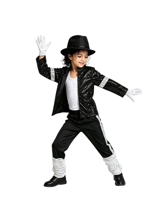 80s 90s Pop Stage Outfits Cosplay Party Play, Dance Star Costume for Kids