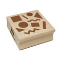 thumbnail image 1 of 80s 90s Shapes Circle Square Squiggle Geometric Pattern Square Rubber Stamp Stamping Scrapbooking Crafting - Large 2.75in, 1 of 7