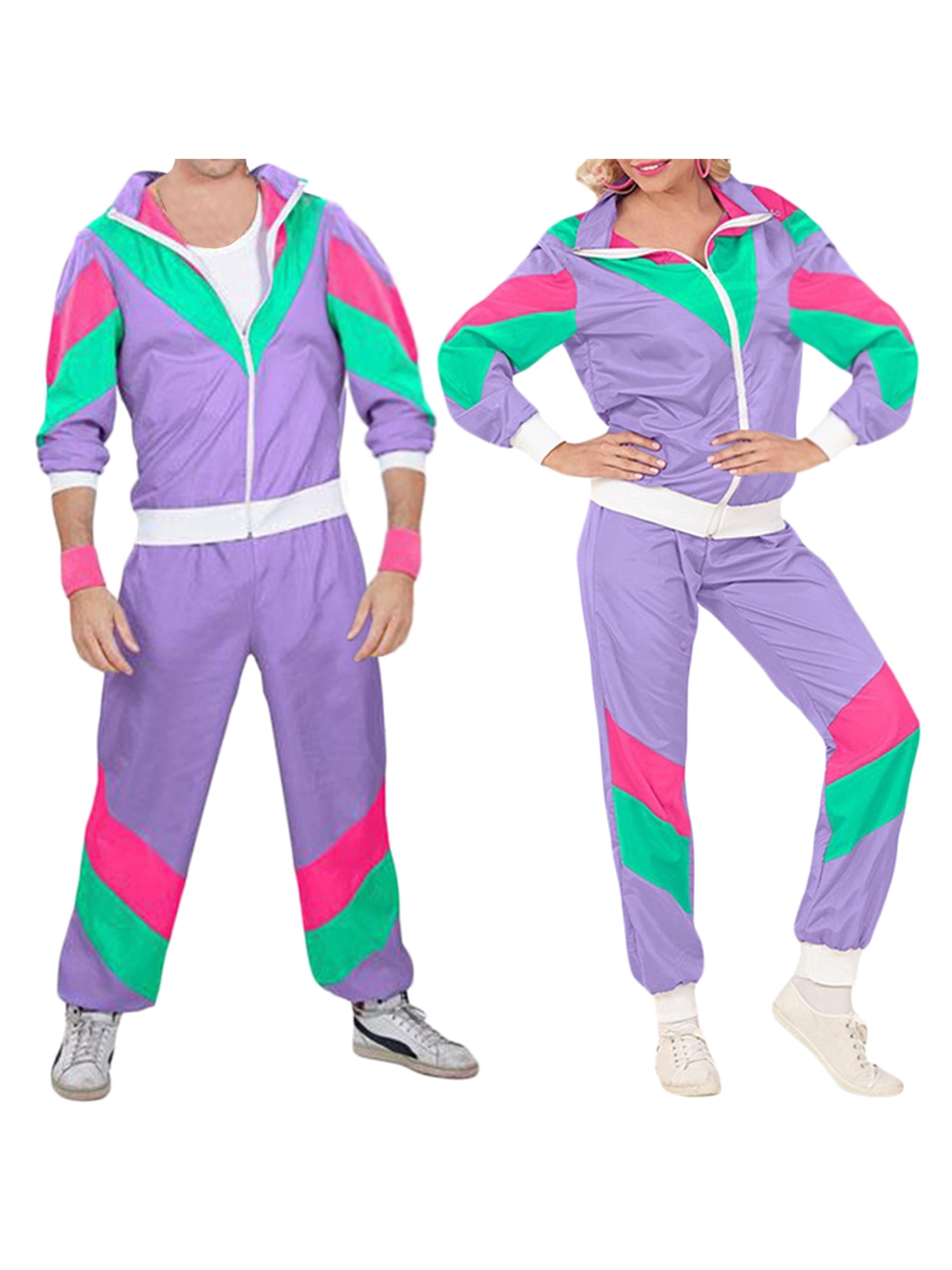 80s / 90s Shell Suit Party Dress Costume/Retro Tracksuit / 90s Hip Hop  Costumes / 80s Costumes for Men/Windbreaker and Pants
