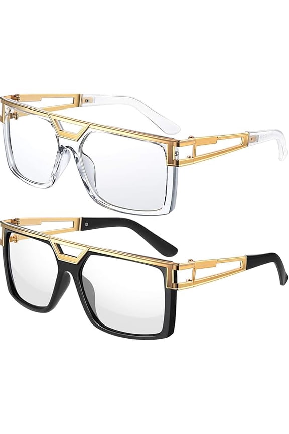 80s 90s Sunglasses Vintage Rapper DJ Hip Hop Glasses Retro Old School Glasses for Men Women